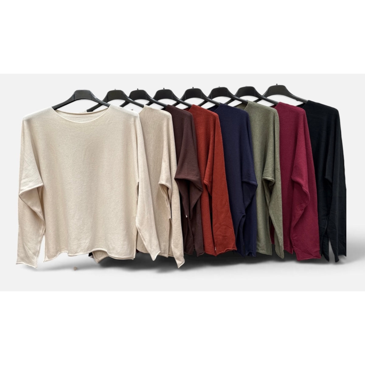 Colores jersey básico de punto con cuello redondo y aberturas laterales - POLITA 140626189