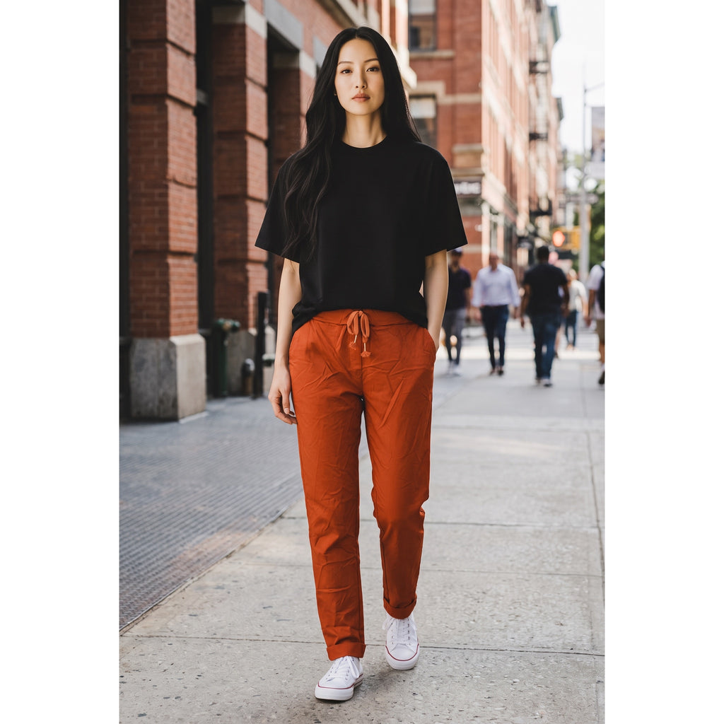 Pantalón elástico con cintura de goma y cordón - POLITA 14068115