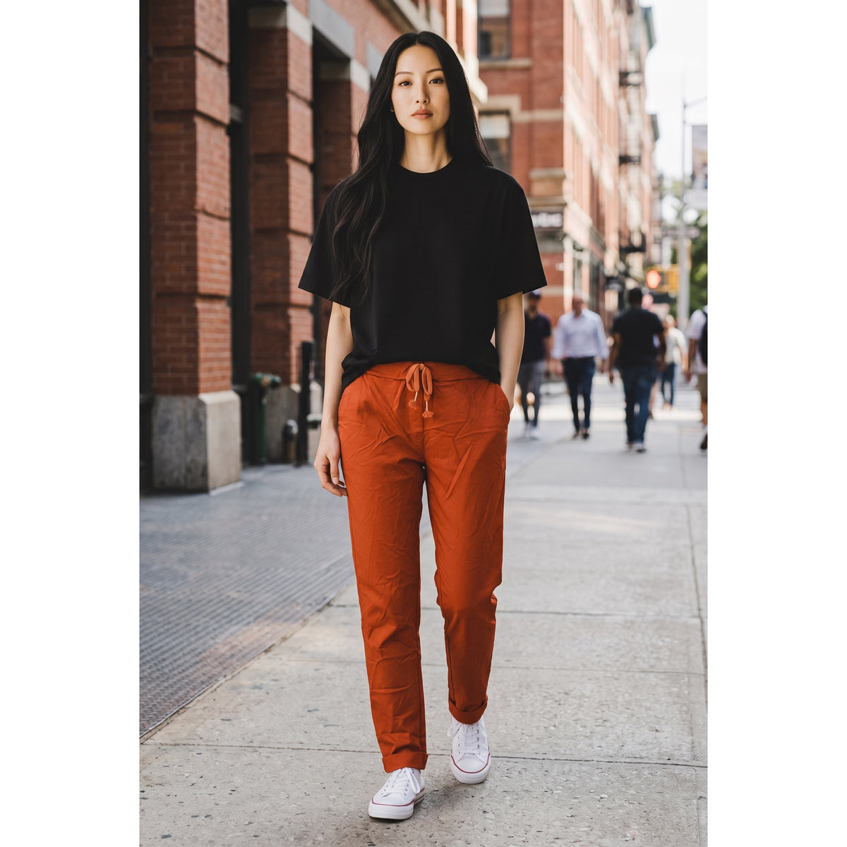 Pantalón elástico con cintura de goma y cordón - POLITA 14068115