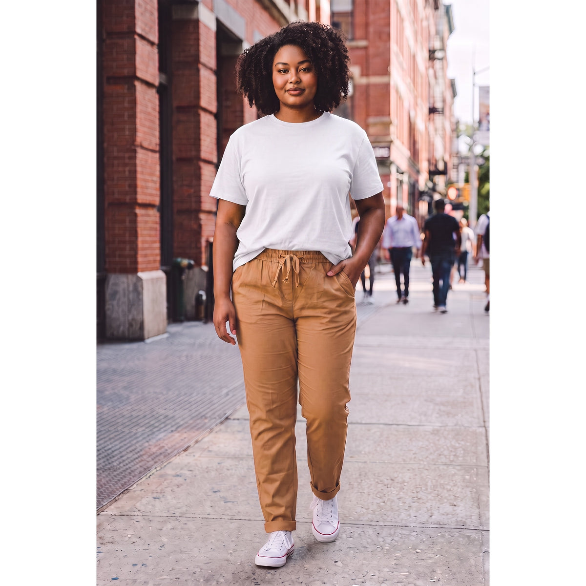 Pantalón mágico para mujer elástico con cintura de goma y cordón - POLITA 14068115
