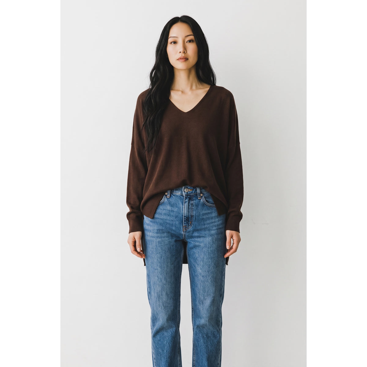 Jersey de punto oversize con cuello de pico - POLITA 14068163