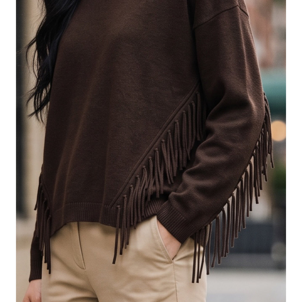 Jersey de punto detalle flecos - POLITA 14611357