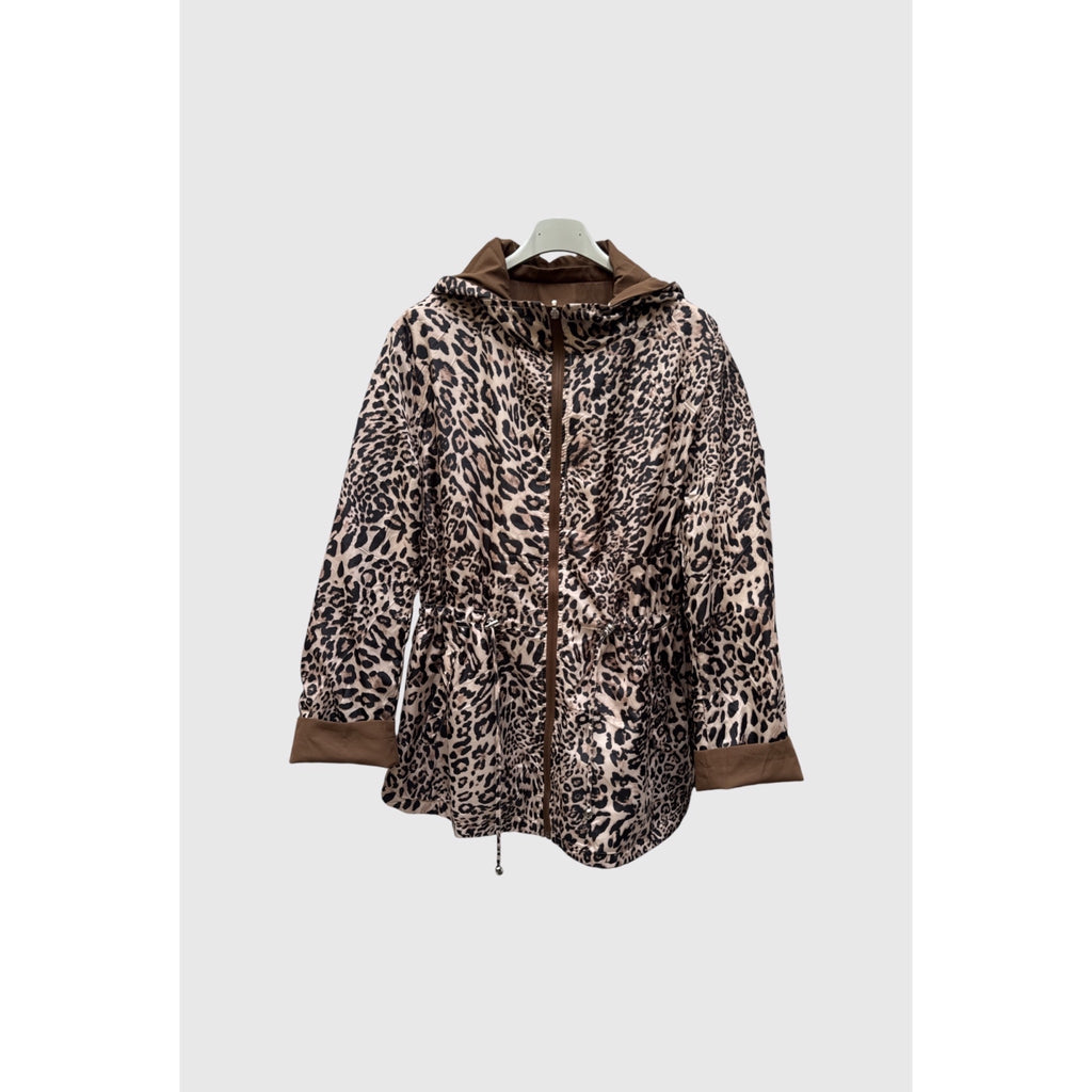 Parka reversible por su cara de leopardo, con cierre de cremallera y cintura ajustable - POLITA 14448013.